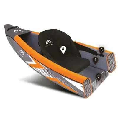 Aqua Marina TOMAHAWK AIR-K 12'4" Inflatable High Pressure Speed Kayak / Canoe - Image 8