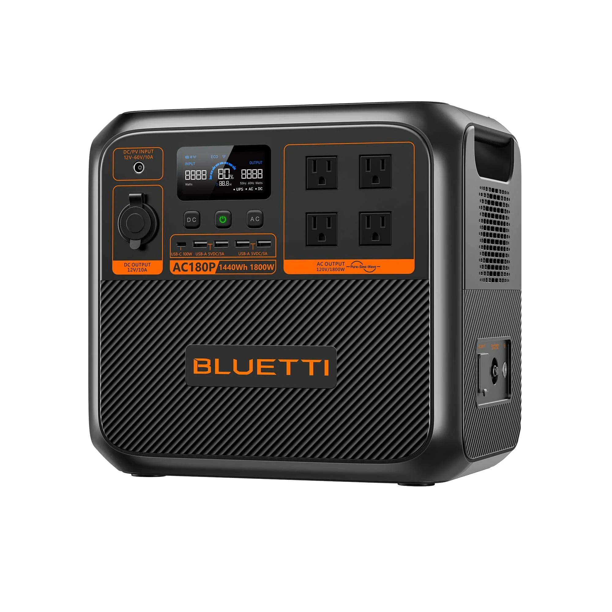 BLUETTI AC180P Power Station Solar Generator + PV350 350W Solar Panel - Image 3