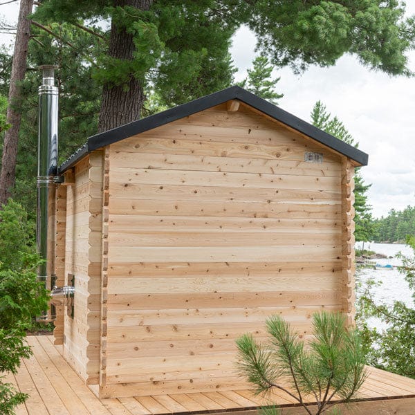 Dundalk Leisurecraft Canadian Timber Georgian Cabin Sauna with Porch | 6 Persons - Image 4