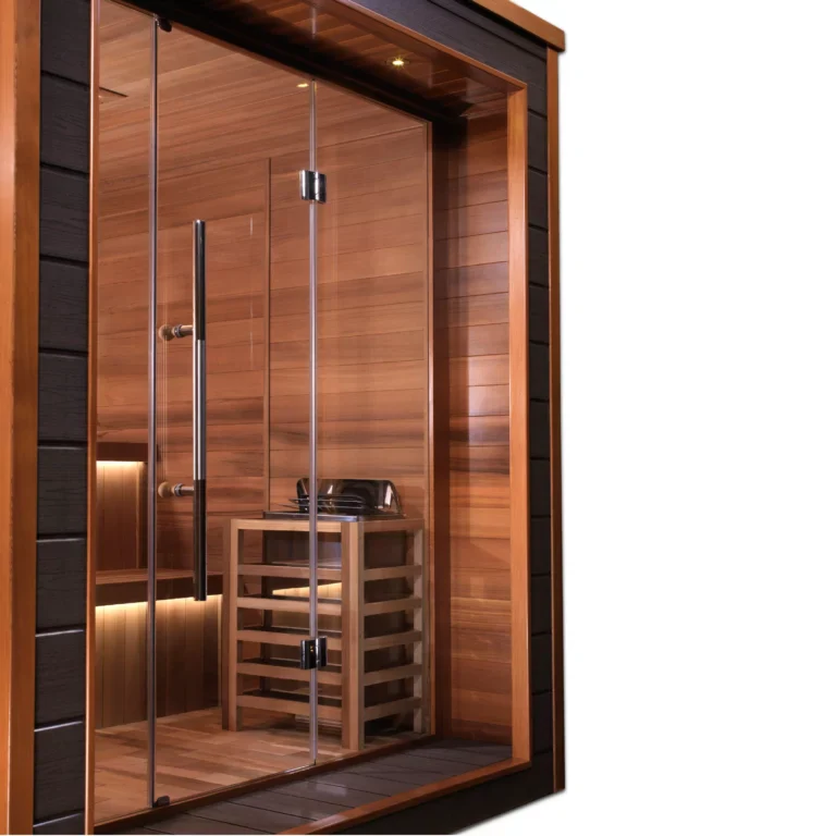 Golden Designs Bergen Outdoor-Indoor Traditional Sauna – Canadian Red Cedar Interior | GDI-8206-01 / Bergen | 6 Person - Image 4