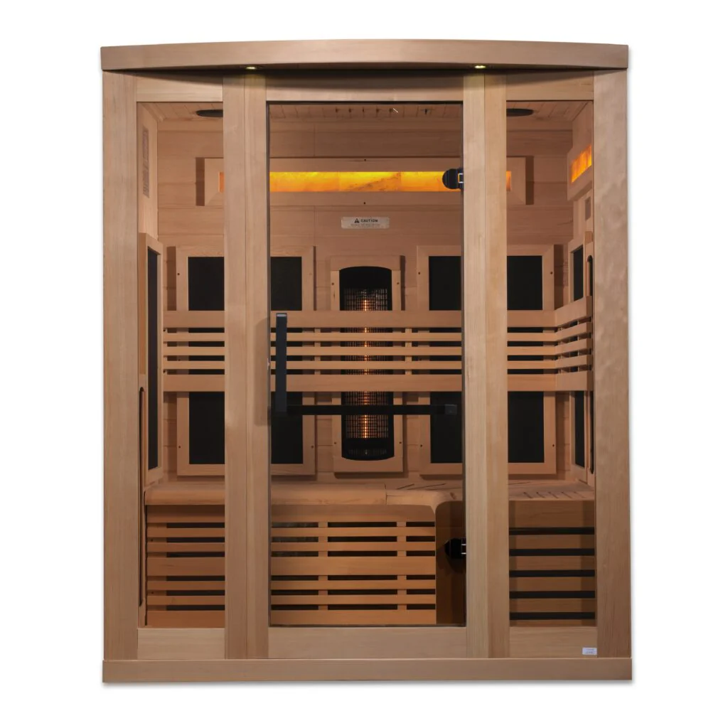 Golden Designs Full Spectrum Infrared Sauna with Himalayan Salt Bar | GDI-8260-01 | 6 Persons - Image 4