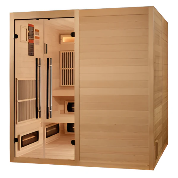 Golden Designs Toledo Hybrid Sauna (Indoor) Full Spectrum and Harvia Traditional Stove | GDI-8360-01 Toledo | 6 Persons - Image 3