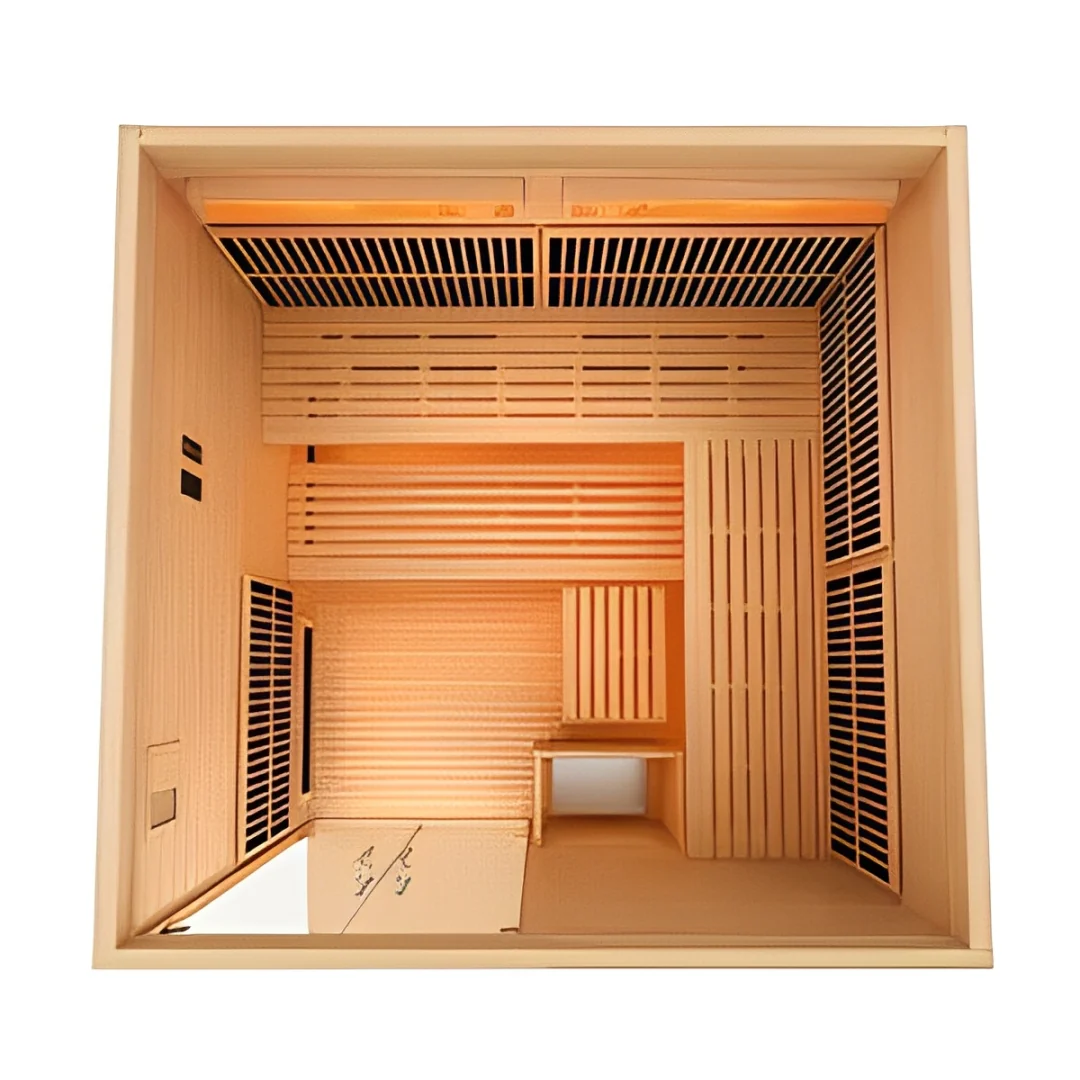 Golden Designs Toledo Hybrid Sauna (Indoor) Full Spectrum and Harvia Traditional Stove | GDI-8360-01 Toledo | 6 Persons - Image 4