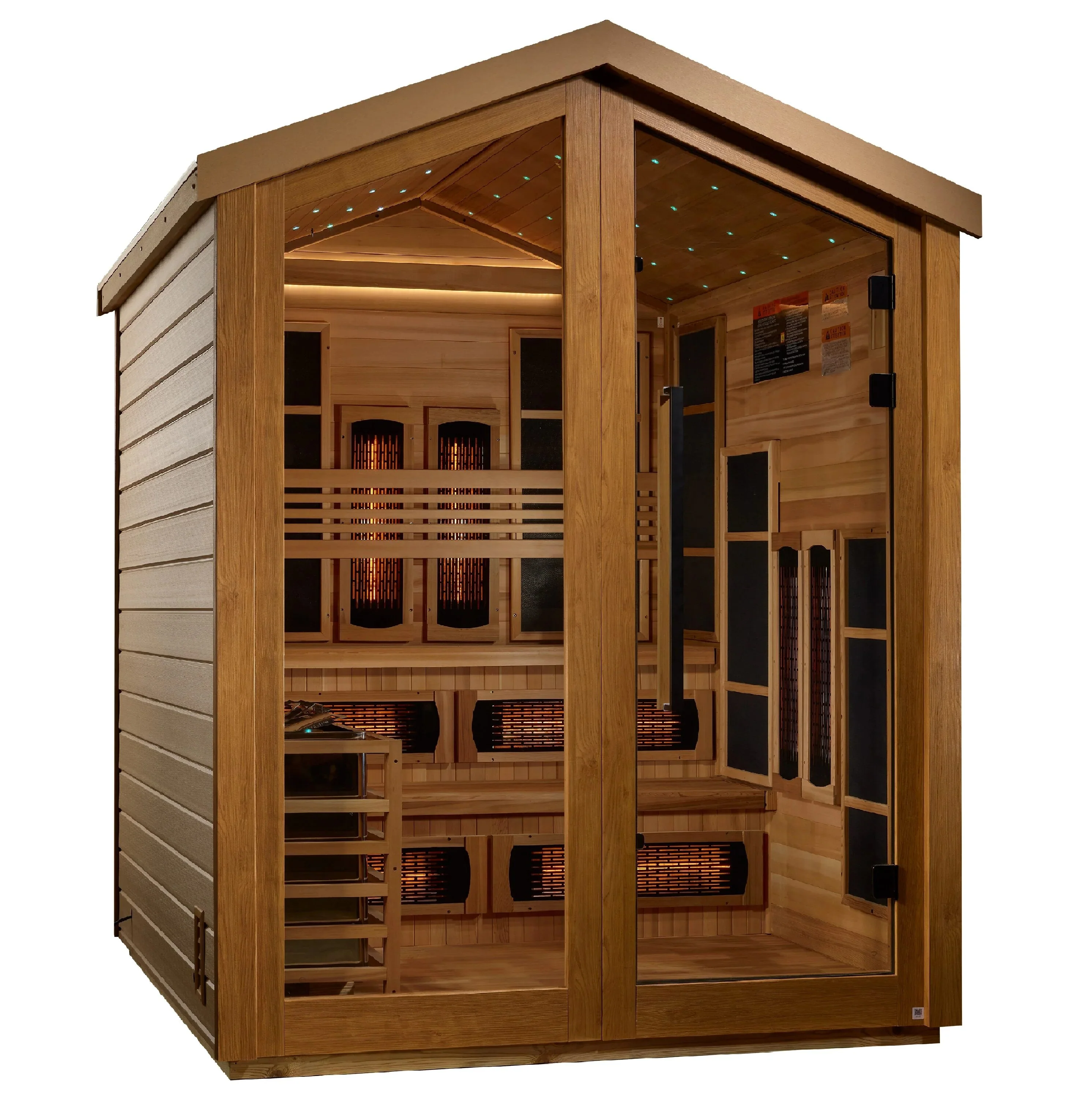 Golden Designs Kaskinen Outdoor Hybrid Sauna – Canadian Red Cedar Interior | GDI-8526-01 Kaskinen | 6 Person - Image 4