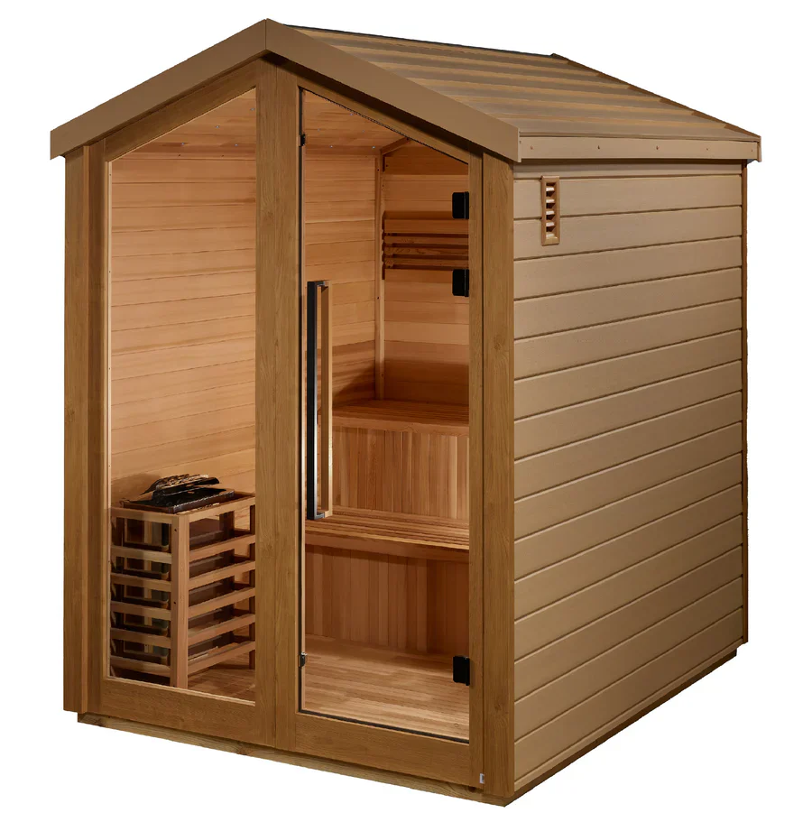 Golden Designs Kaarina Outdoor Traditional Sauna – Canadian Red Cedar Interior | GDI-8506-01 / Kaarina | 6 Person - Image 4