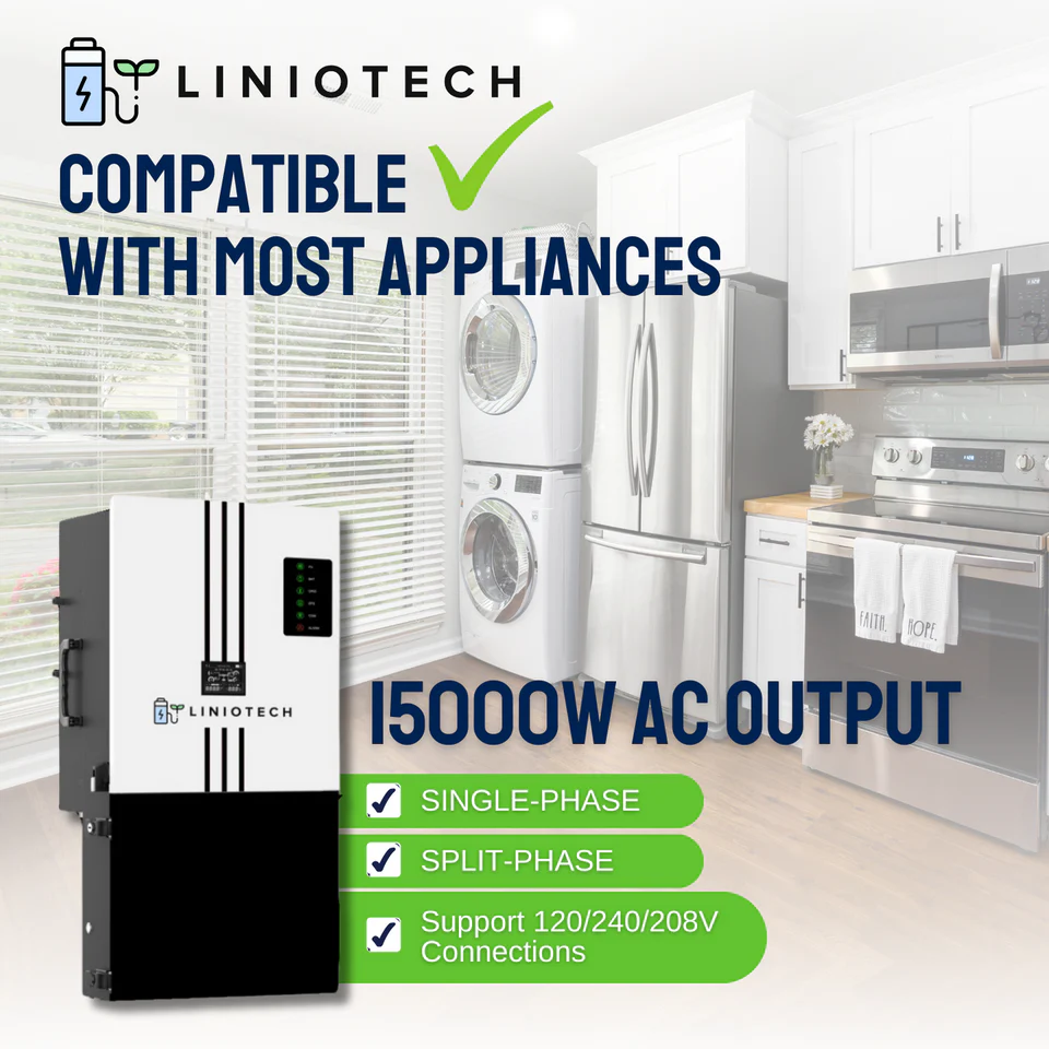 LINIOTECH 15KVA Hybrid Inverter All in One solar Inverter | 15kW PV Input | 11.4kW AC Output - Image 7