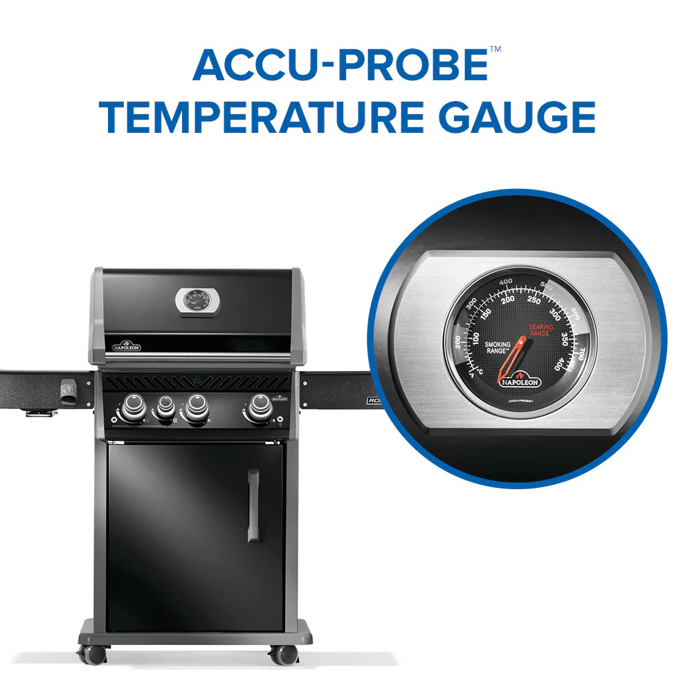 Napoleon Rogue® PRO 425 SIB Black Gas Grill with Infrared Side Burner - Image 3