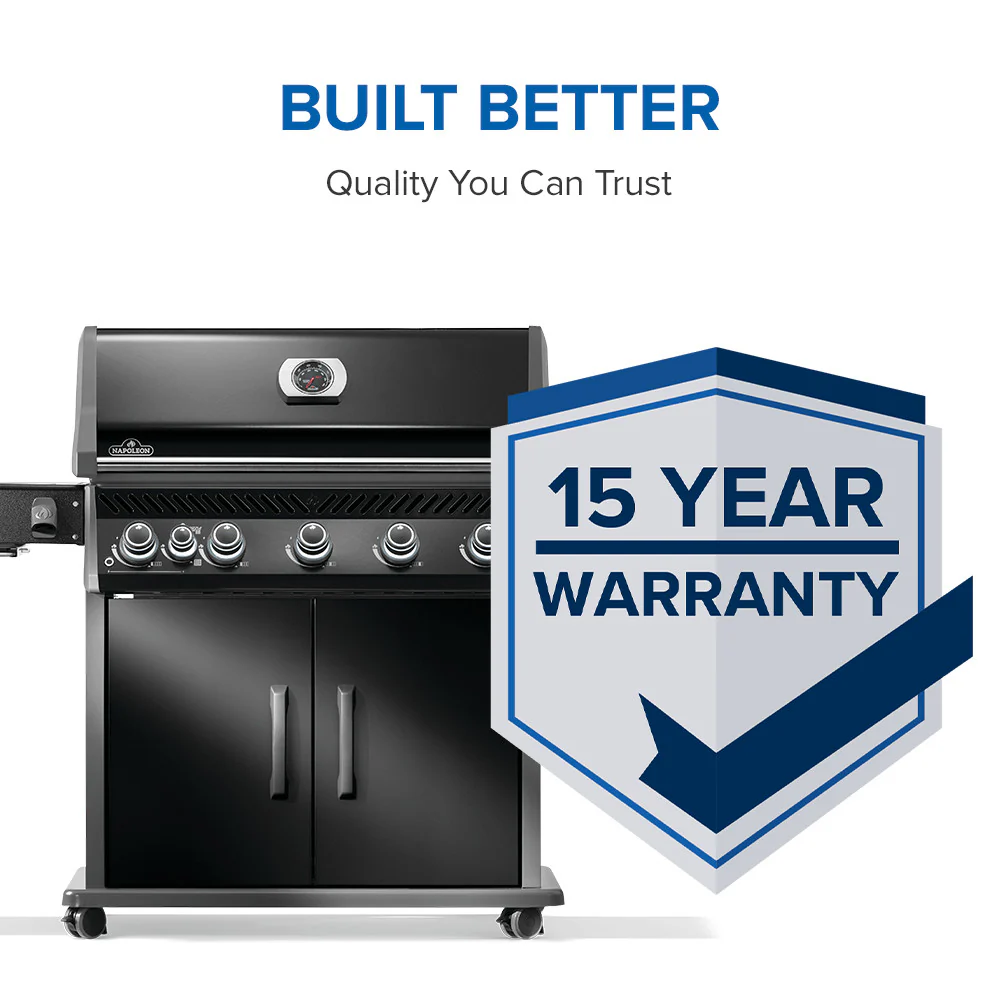 Napoleon Rogue® PRO 625 SIB Black Gas Grill with Infrared Side Burner - Image 3