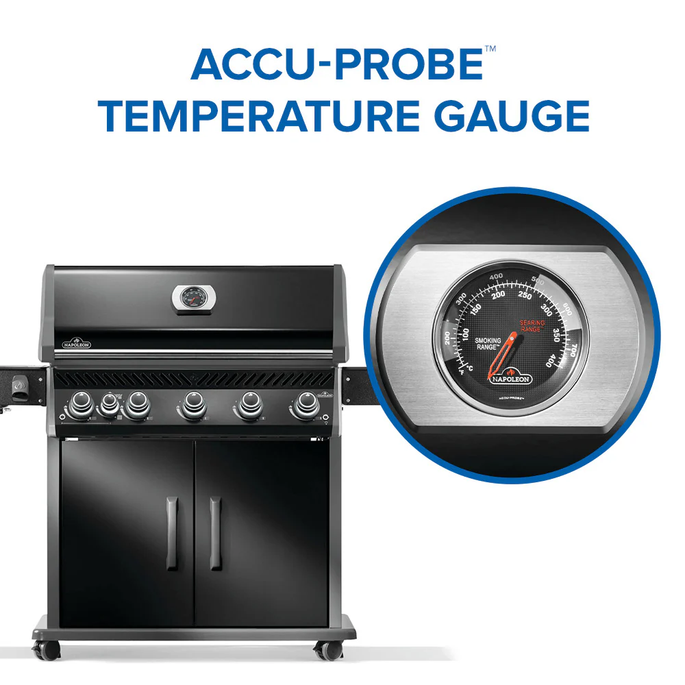 Napoleon Rogue® PRO 625 SIB Black Gas Grill with Infrared Side Burner - Image 5