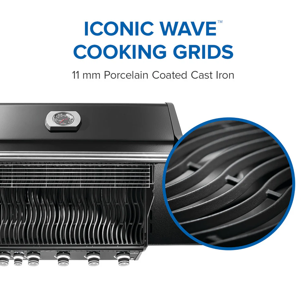 Napoleon Rogue® PRO 625 SIB Black Gas Grill with Infrared Side Burner - Image 9