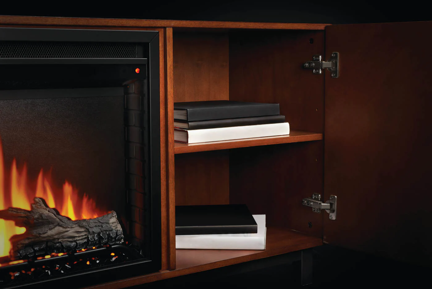 Napoleon The Bella Mantel Electric Fireplace Media Console with 26" Firebox - Image 7