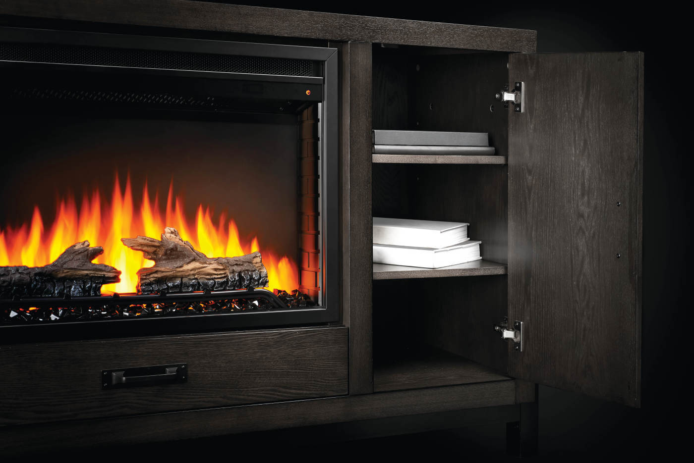 Napoleon The Franklin Mantel Electric Fireplace Media Console with 30" Firebox - Image 5