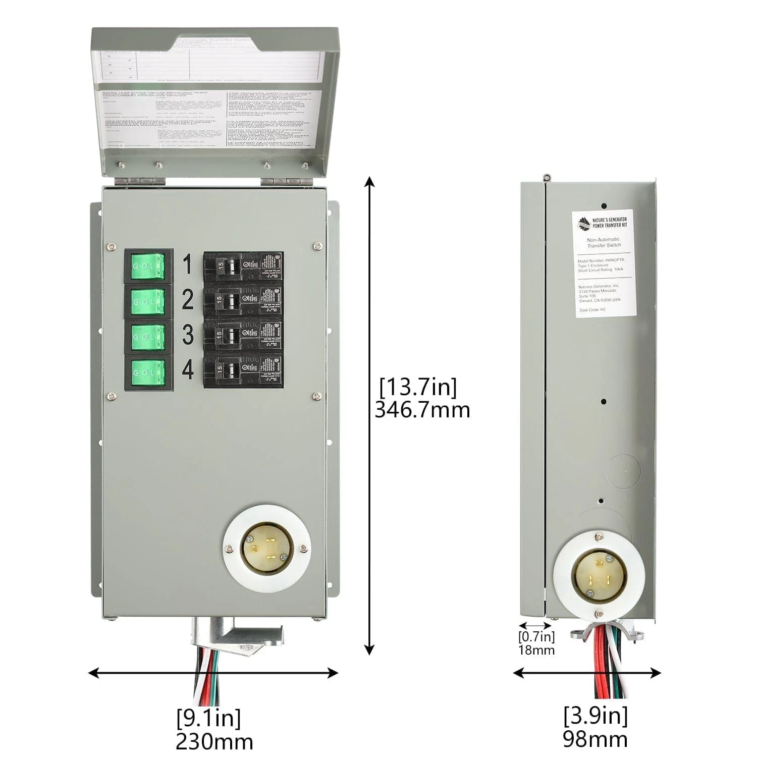 Nature's Generator 1800W Platinum PE System Solar Power Transfer Kit - Image 13