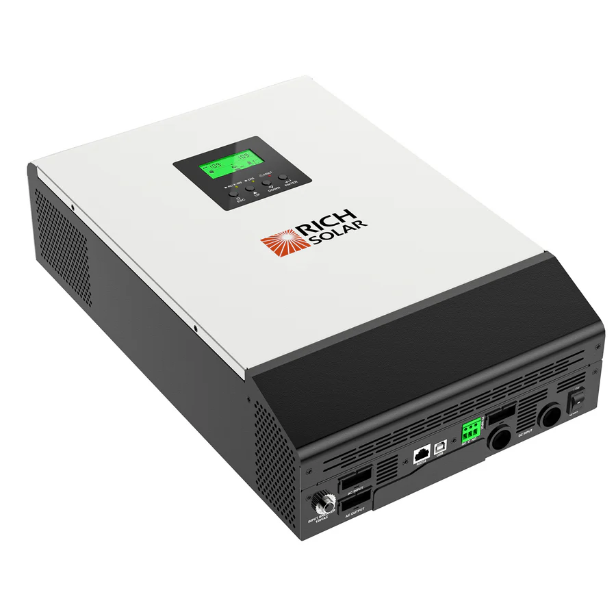 Rich Solar Hybrid Off-Grid Inverter | 2400W 24V 120A Output + 2.4kW Solar Input | 80A MPPT Charge Controller (Grid Feedback Optional) - Image 4