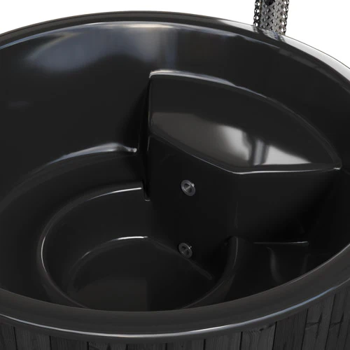 SaunaLife Model S6B Soak-Series Home Wood-Burning Hot Tub, Black | 7 Persons - Image 3