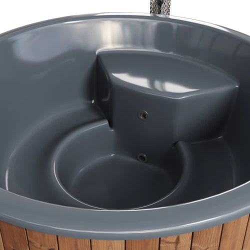 SaunaLife Model S6N Soak-Series Home Wood-Burning Hot Tub, Natural | 7 Person - Image 3