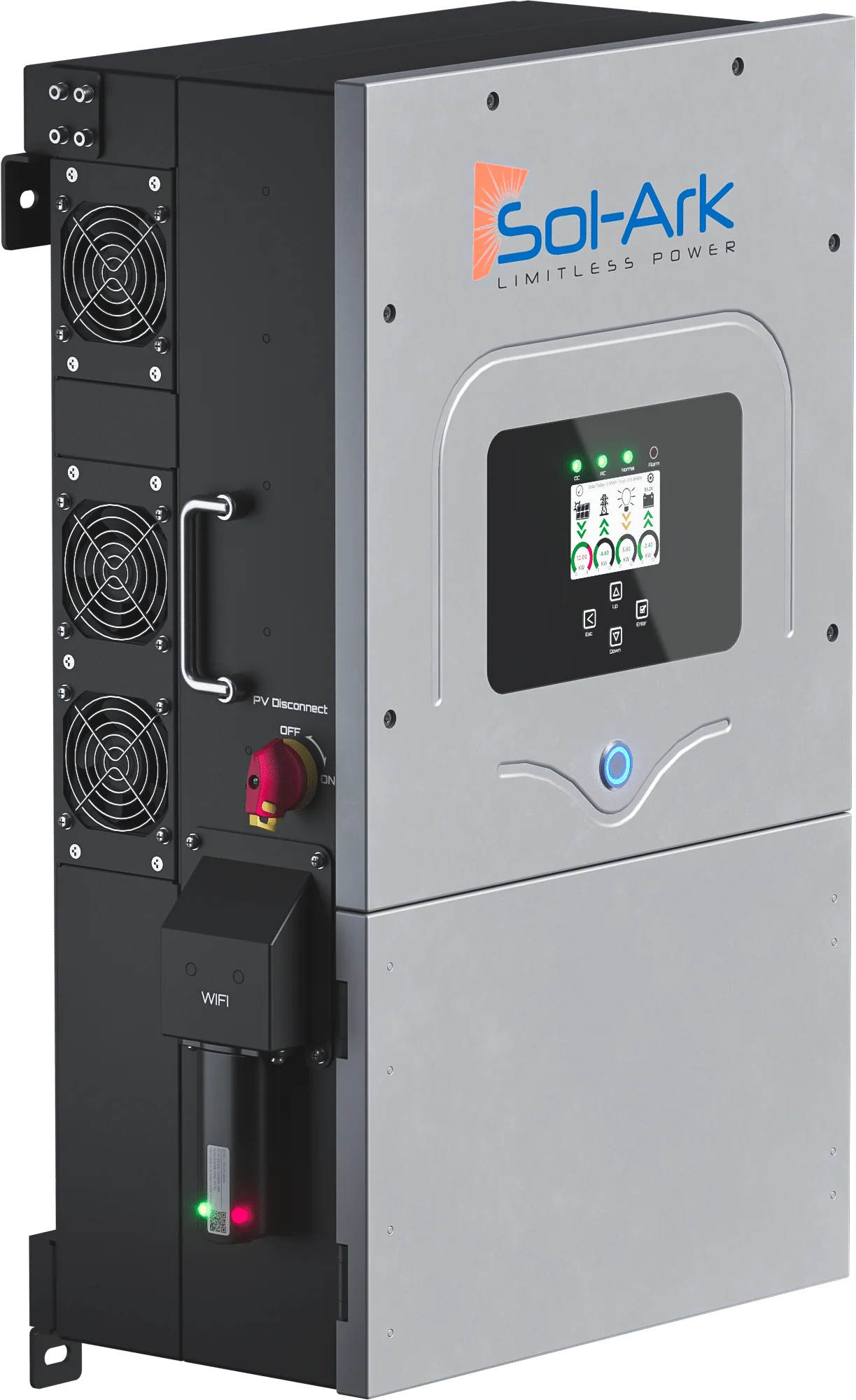 Sol-Ark SA-12K-2P | 12kW All-in-One Hybrid Inverter | 120/240VAC Split Phase | 48VDC | Indoor/Outdoor | NEMA-3R - Image 3