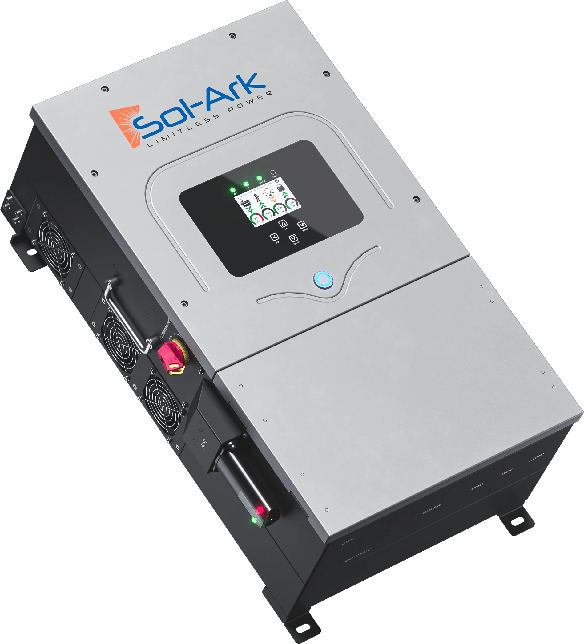 Sol-Ark SA-12K-2P | 12kW All-in-One Hybrid Inverter | 120/240VAC Split Phase | 48VDC | Indoor/Outdoor | NEMA-3R - Image 4