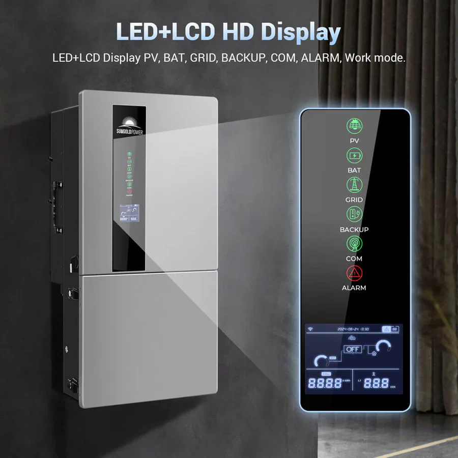 SunGold Power 7.6KW 48V Split Phase Hybrid Inverter - Image 3