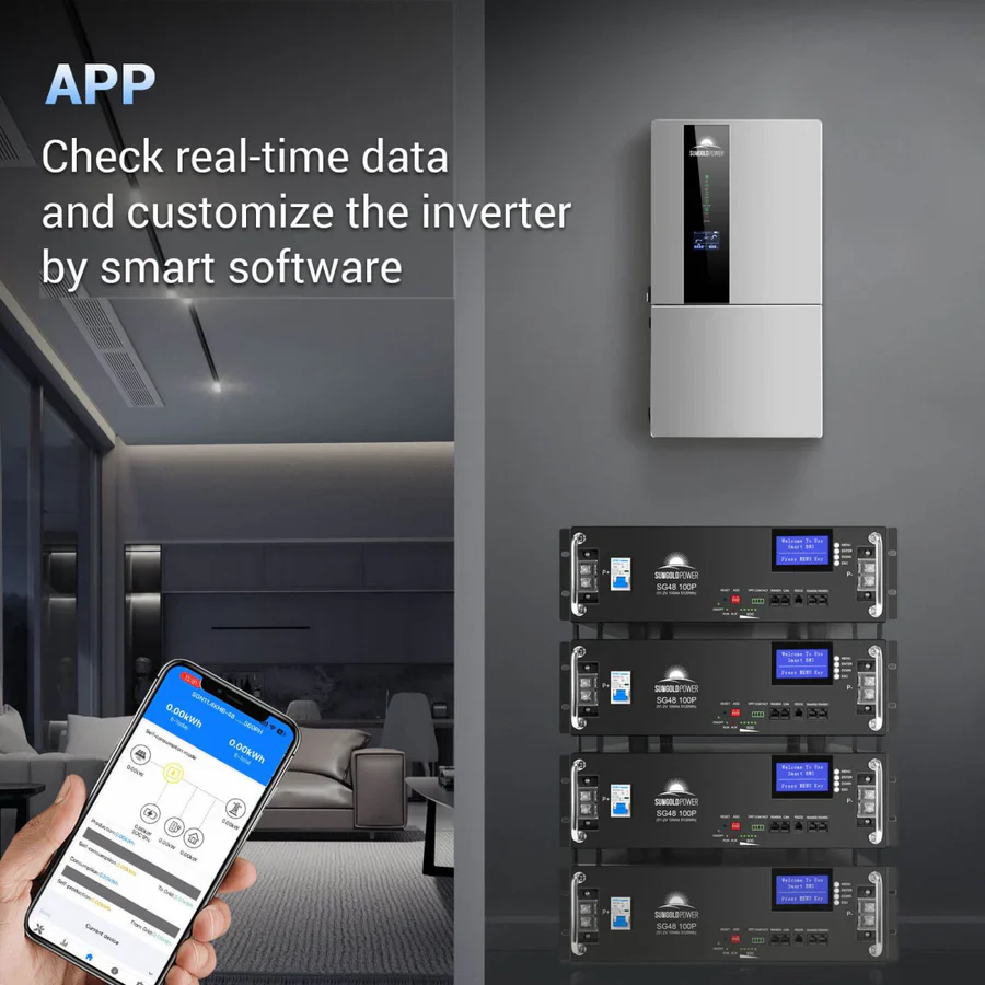 SunGold Power 7.6KW 48V Split Phase Hybrid Inverter - Image 4