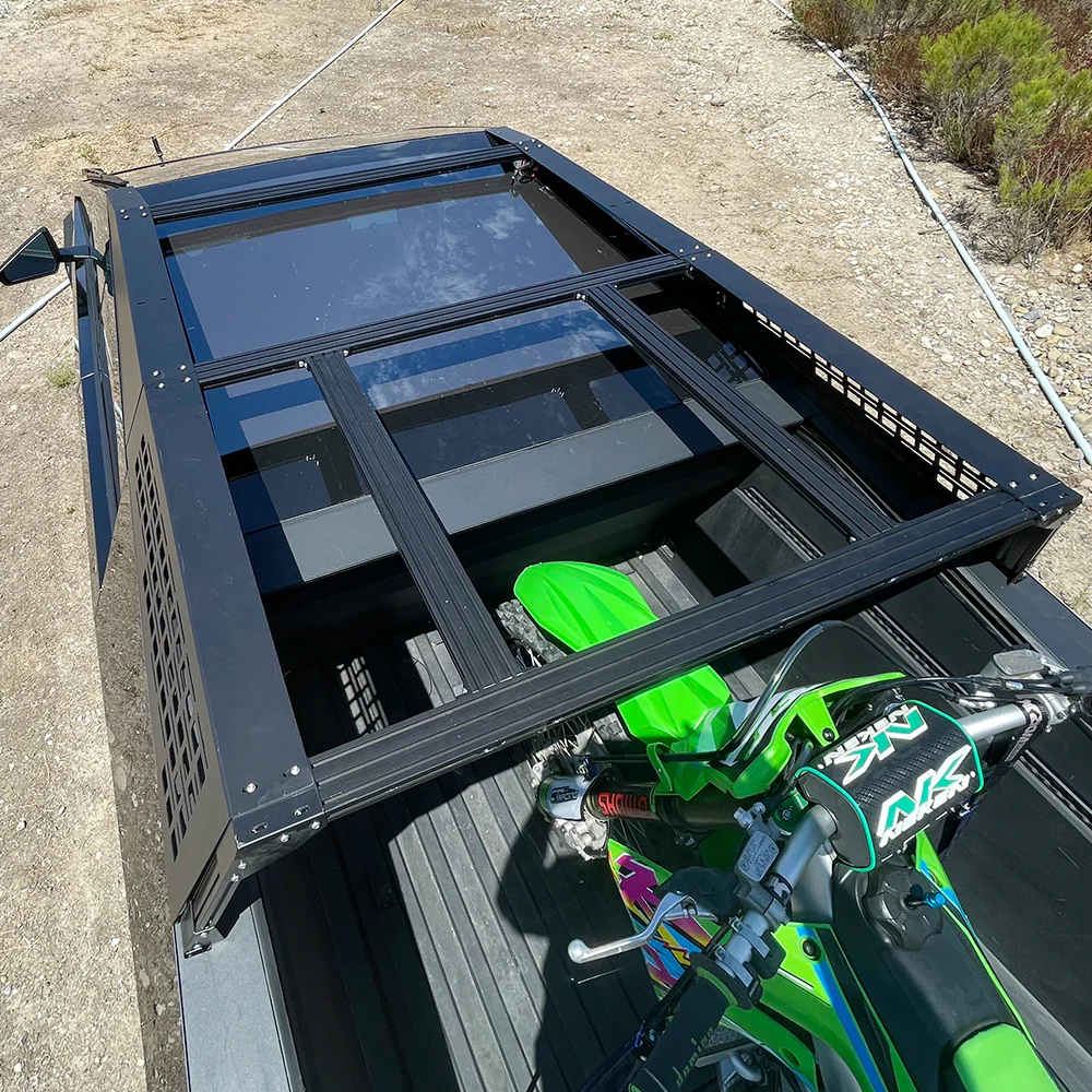 CYBERTRUCKco TESLA CYBERTRUCK MOTO RACK -Stainless Steel & Aluminum Matte Black - Image 5