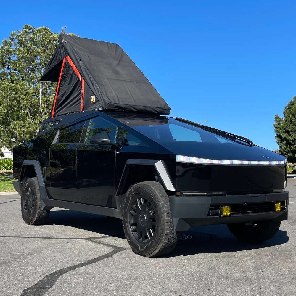 CYBERTRUCKco TESLA CYBERTRUCK MOTO RACK -Stainless Steel & Aluminum Matte Black - Image 8