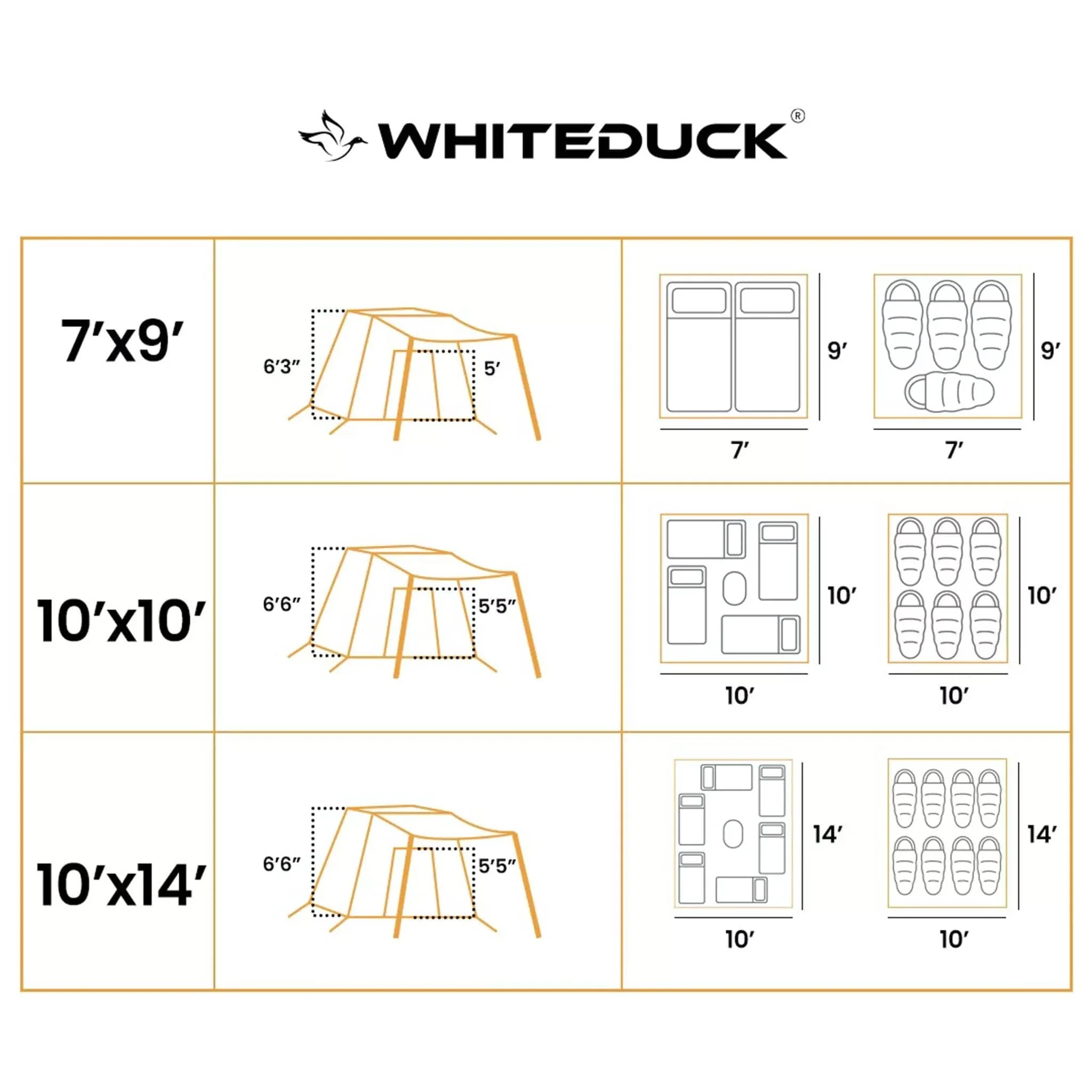 White Duck Outdoors 7'x9' Prota Canvas Cabin Tent - Image 8